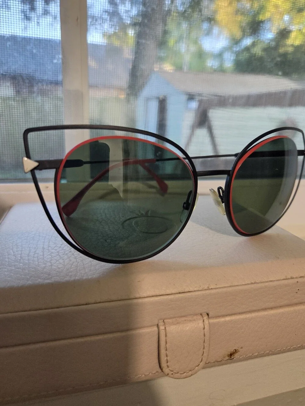 Fendi Women's Cat Eye Sunglasses - Black & Pink